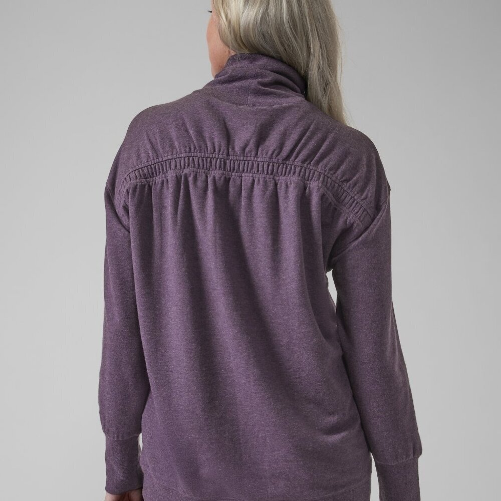 Athleta - Balance Cinch Turtleneck Sweatshirt in Crocus Violet Heather, L - Picture 3 of 11